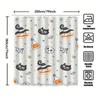 1Pchalloween Bat Pumpkin Curtain Decorative Shower Curtain For Kids Baby Room Halloween Party Decor