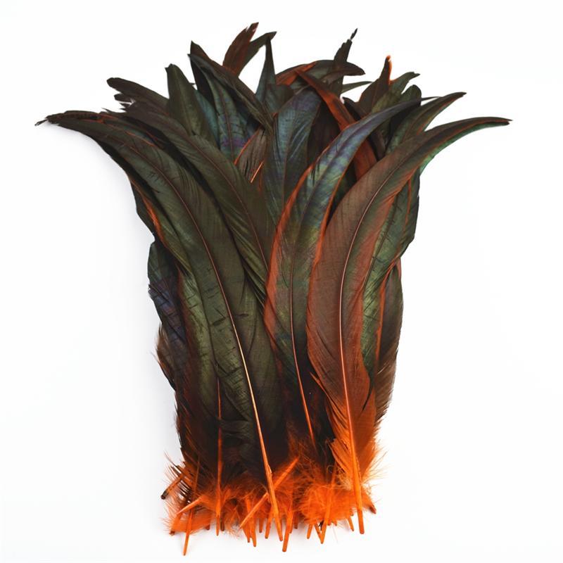 100Pcs Natural Rooster Feathers for Decoration 25-35cm 10-12" Chicken Pheasant Carnival Handicraft Accessories Decor For Clothes