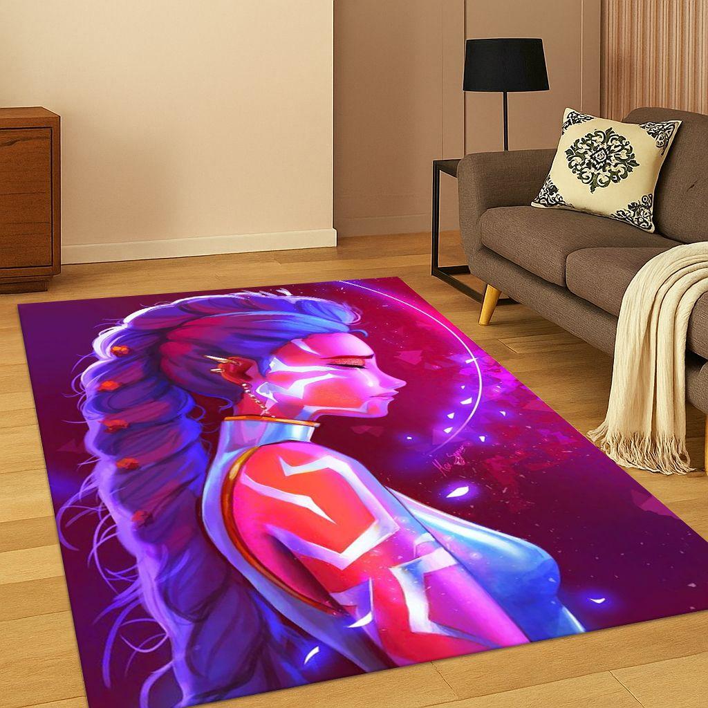 3D Dämonenjäger Kpop Rumi Mira Zoey Musik Teppich für Schlafzimmer Wohnzimmer Sofa Heimdekoration, Teppich Rutschfeste Fußmatte Geschenk