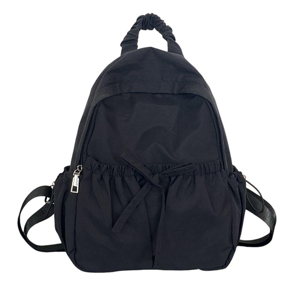 Handbag Nylon Backpack Korean Style Shoulders Bag Cute Bow Backpack  Office Worker
