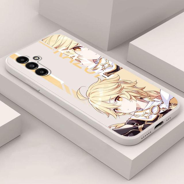 

Квадратный жидкий чехол для телефона Samsung Galaxy A32 A52s A53 A42 A73 A13 A23 A33 A13 A12 A52 A72 A22 Genshin Impact People Cover Samsung A12 4G(5G)