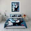 Playful Cute Animals Pattern Bedding Duvet Cover Set Duvet Cover Pillowcases  (1*Duvet Cover 2*Pillowcases, without duvet insert)