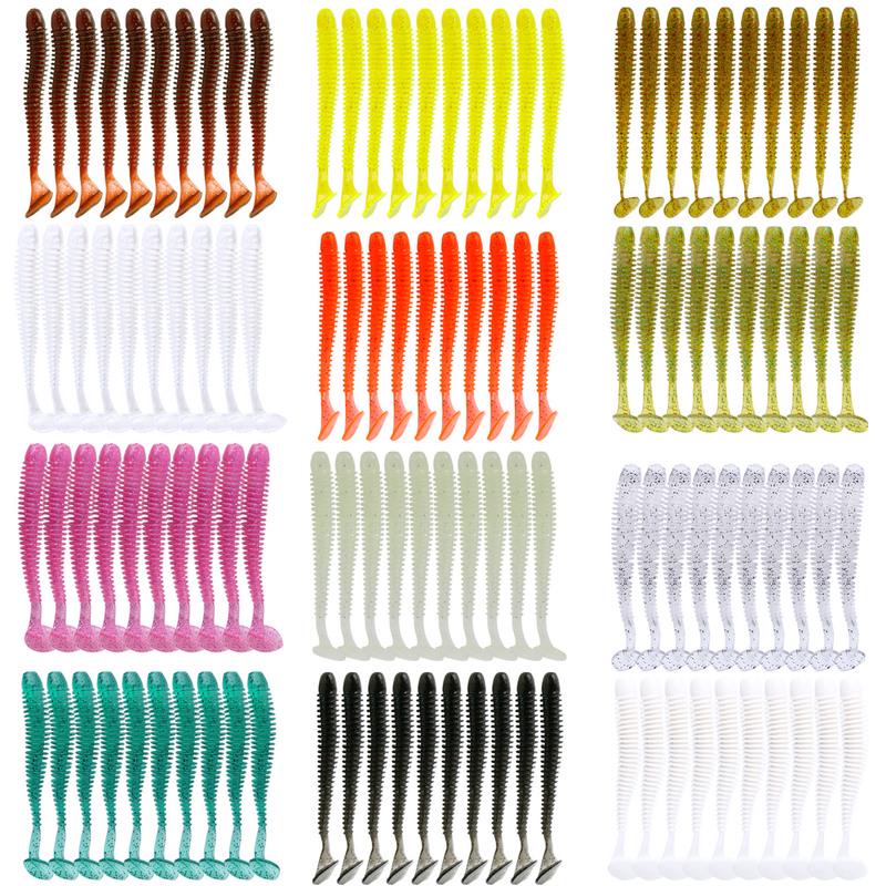 Naluci de pescuit Momeli moi artificiale Viermi de pescuit Bas Pastrav Walleye Apa dulce Crap Accesorii de pescuit