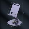 Otáčanie o 360° Celokovová zliatina hliníka Držiak mobilného telefónu Univerzálna konzola Skladací dizajn s dvojitým hriadeľom Stabilný proti pádu pre iPhone / iPad