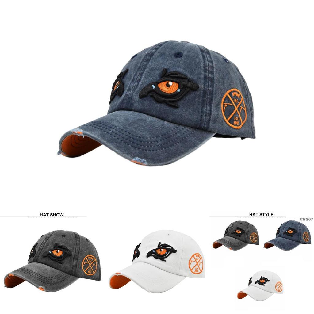 Black Eagle Eye Embroidered Baseball Cap Vintage Duck Tongue Hat Sun Hat