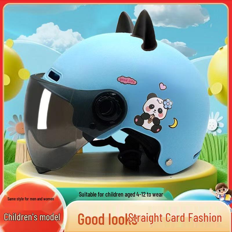 3C Certified Kids' Electric Bike Helmet: Cute, Breathable, Lightweight, Sun-Protective for Boys & Girls