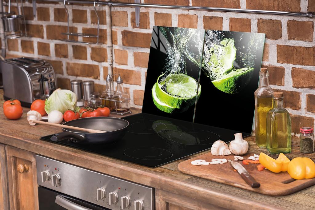 GLAS-SCHUTZPLATTE FÜR DIE KÜCHE 2x35x52 LIMETTE