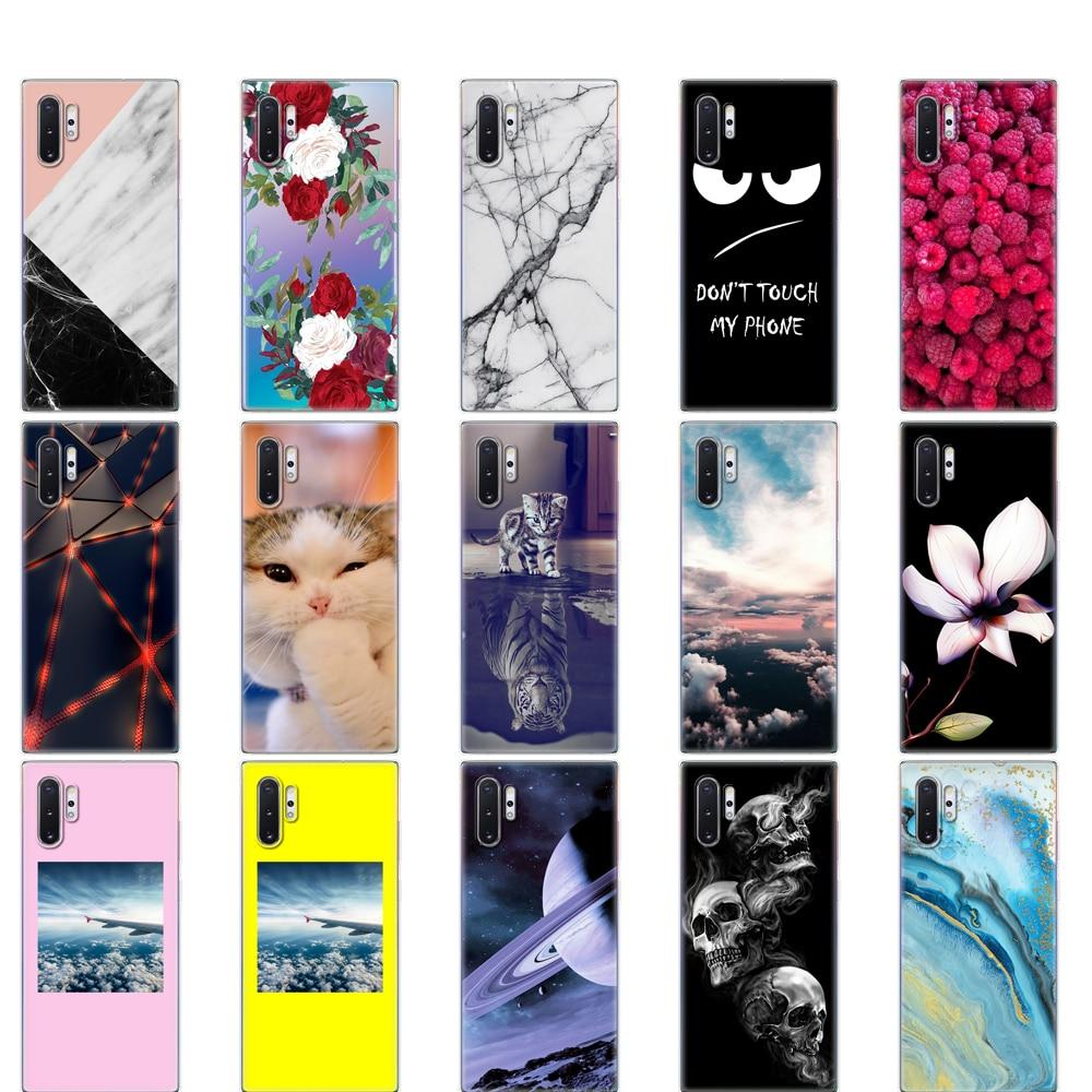 Silikonový kryt na telefon Pro Samsung Galaxy Note 10 Note10 Pouzdro Měkký TPU Zadní kryt Pro Samsung Note 10 plus fundas Coque nárazník