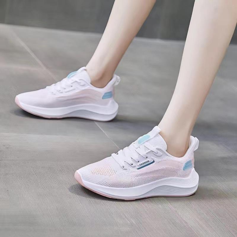 Spring and Summer New Women's Shoes Mesh Breathable Casual Shoes Soft-soled Sports Shoes Female Students Running Shoes