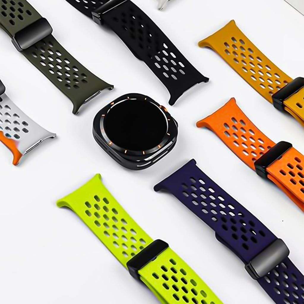 Silicone Strap for Samsung Galaxy Watch 8 40mm 44mm Magnetic Buckle No Gaps Band for Samsung Galaxy Watch 8 Classic 46mm Band