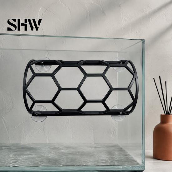 Pet Snake Stress Relief Reptile Honeycomb Climbing Shelf, Suction Cup Tunnel Hide, Rest Platform Perch for Ball Python, Lizard, Bearded Dragon, Gecko