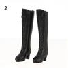 1 Paar Plastikpuppe Bunte Lange Kniehohe Stiefel Weibliche Puppenstiefel Socken Puppenschuhe Passen Fußlänge 2,2 cm Puppenzubehör