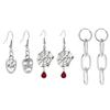 6 Pairs Ghost Pendant Earring Holiday Skull Dangle Earring Women Holiday Jewelry