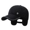 Men Winter Thickened Ear Protection Baseball Caps with Reflective Strip Male Outdoor Sport Earmuffs Design Warm Dad Hat