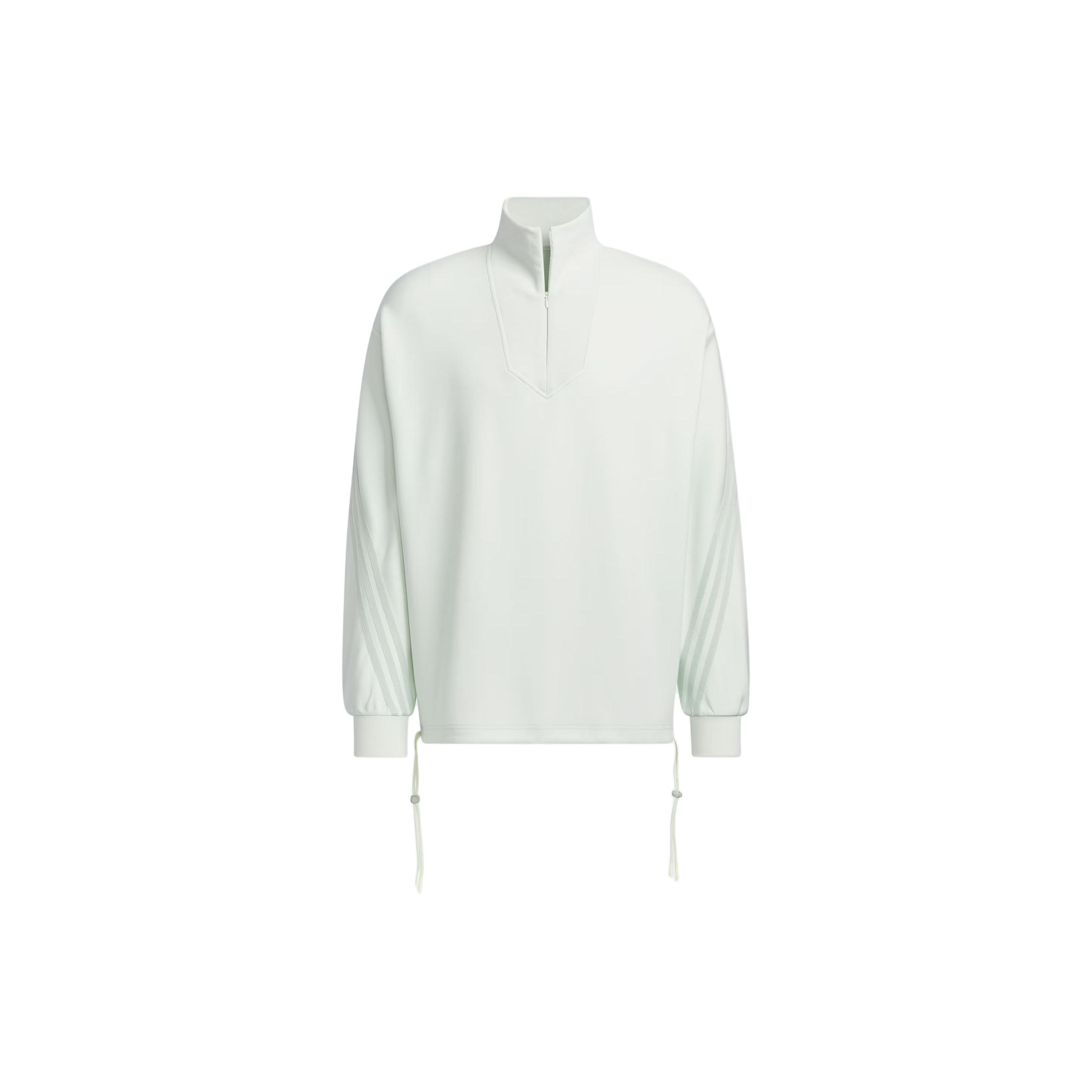 adidas Men s Half-Zip Stand Collar Knit Loose Sports Casual Sweatshirt Light Green JE1121 XL