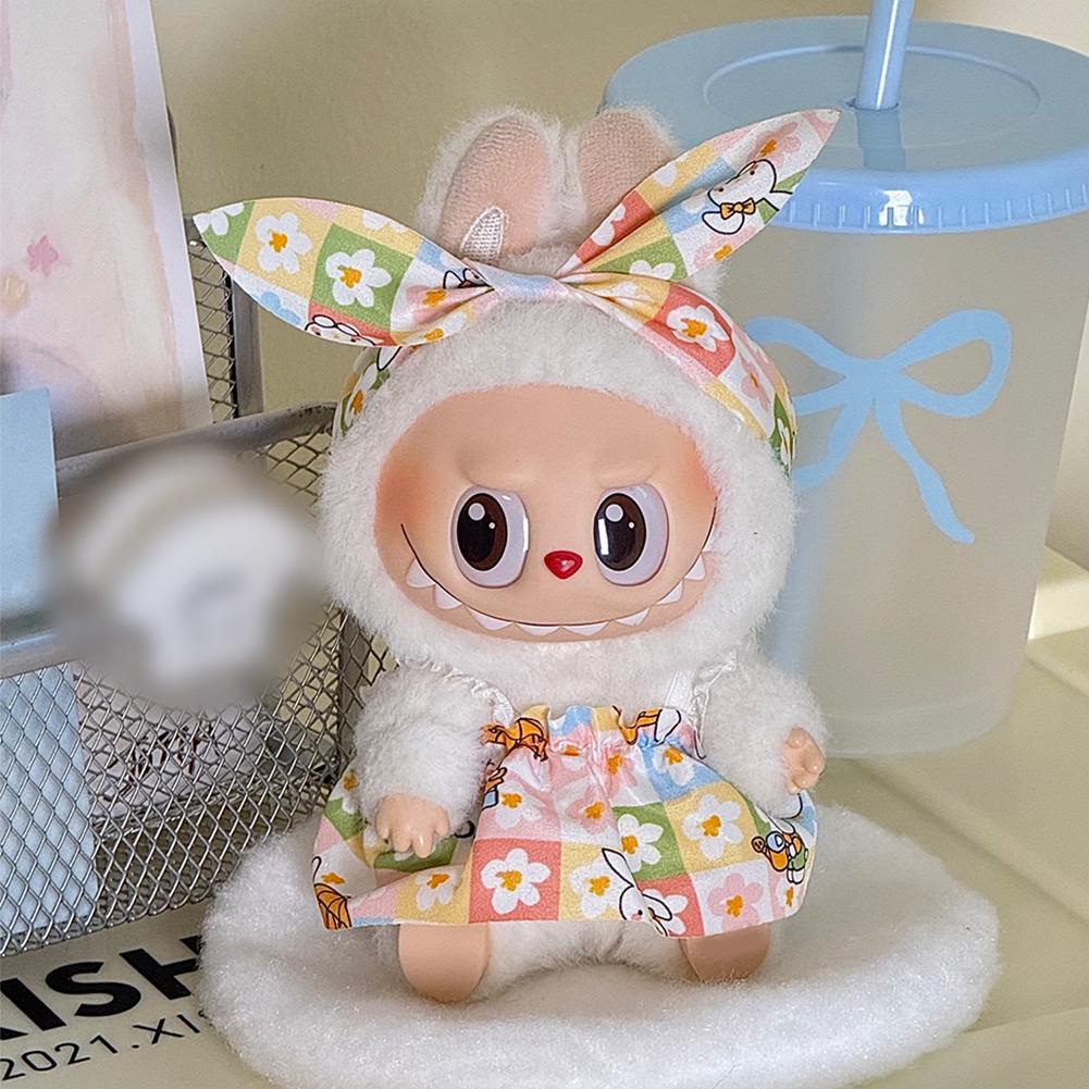 For 17cm Labubu Doll Clothes Fashion Clothes Dress Doll Clothes Color Match Overalls Dolls Accessories Cute Decoration Little Clothes