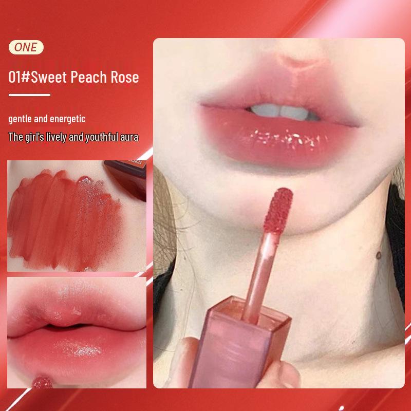 Gegebear Velvet Matte Lip Glaze: Long-lasting, Soft Mist Finish, Nude Spring/Summer Shades.