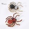 Pavoučí brož Lesklý kamínkový dekor Realistický tvar pavouka Oblečení Dekorace límce Antikorozní slitina Lehké oblečení Šperky Dárek pro dámu