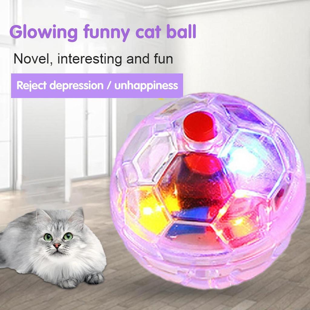 1/3Pcs Interactive Cat Ball Toy Flash Paranormal Equipment Ghost Toy Up Motion Balls Toy Light Pet Ball Flash Hunting Motion