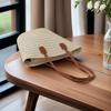Women's Large Capacity Woven Straw Tote Bag - 2026 High-End Shoulder Bag for Beach or Commute