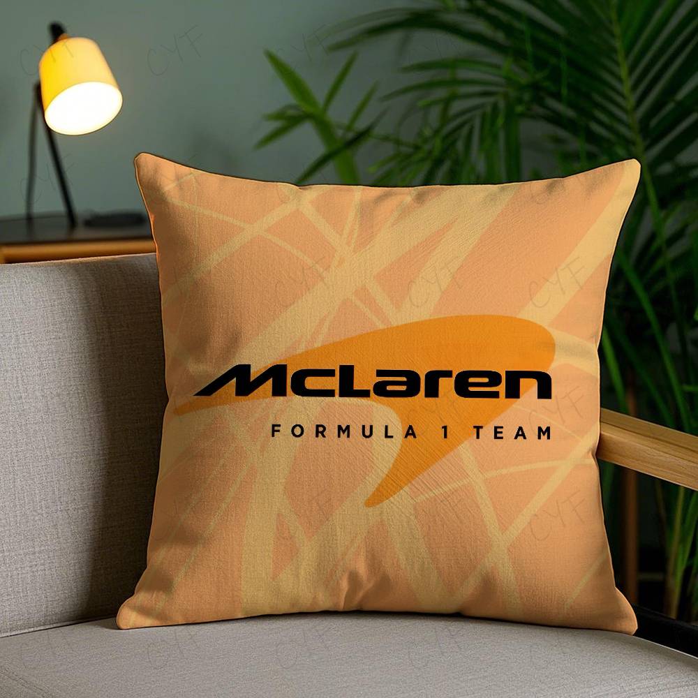 Крутая машина M-McLaren F-F1 Наволочка Антиклещевая наволочка Невидимая молния Шелковистый короткий плюш Чехол на подушку для дивана 18x18Inch