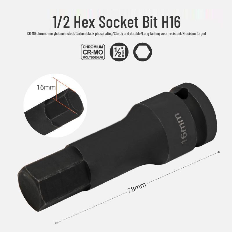 1/2" Electric Hex Socket Wrench and Screwdriver Bit Set