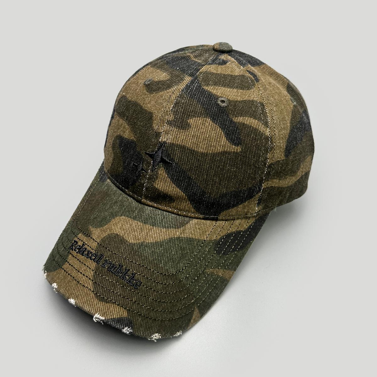 

Retro Camouflage Cross Star Letter Embroidery Baseball Hats New Men Women Sunshade Street Versatile Personal Fashion Peaked Caps 52-60cm