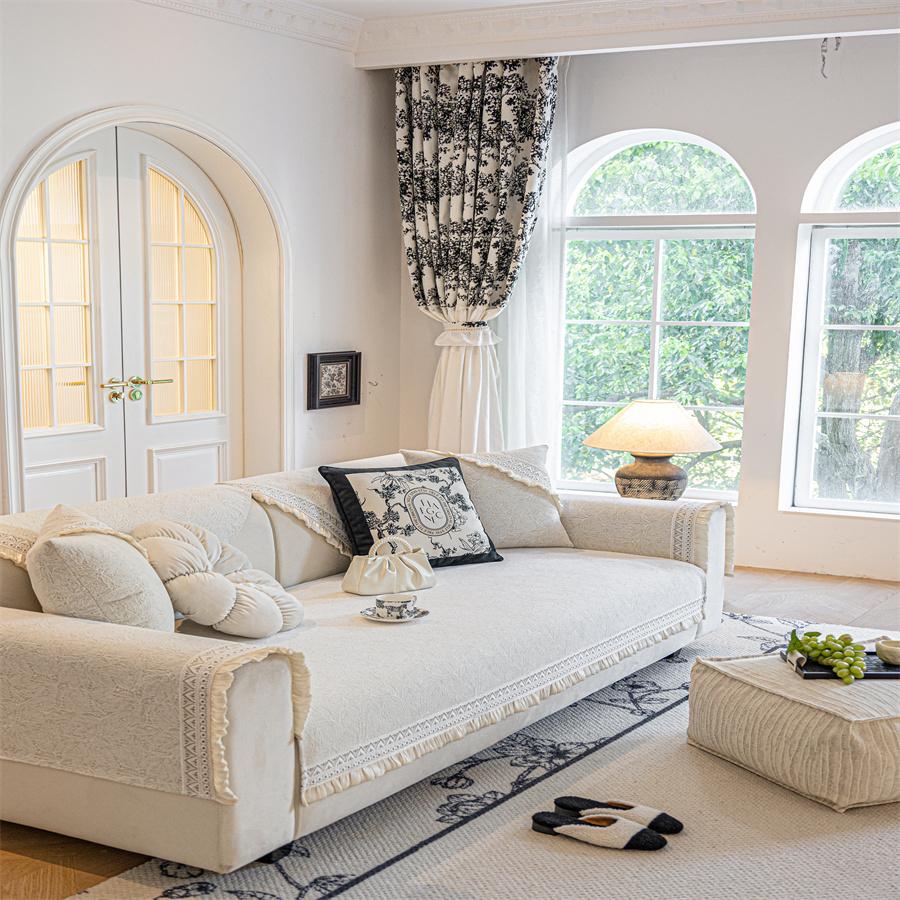 Light Luxury High-end Sofa Cushion All Seasons Universal  New Non-slip Leather Sofa Cushion Cover