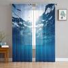 Finestre Rocciose Viste Mare Tende in Tulle Bianco Per Soggiorno Camera da Letto Camera Bambini Cucina Decorazione Finestra Tende Voile Trasparenti