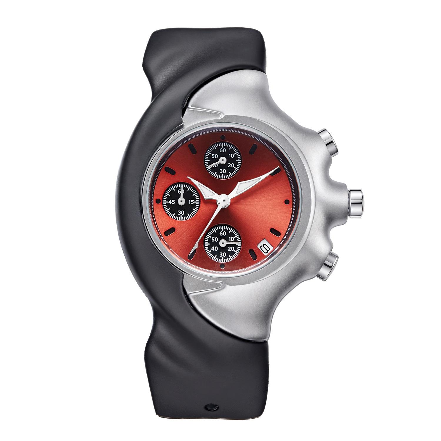 Medieval Special-Shaped Y2K Original Watch Twisted Retro Fashion High-End Niche Quartz Watch 6-Pin Futuristic Sense