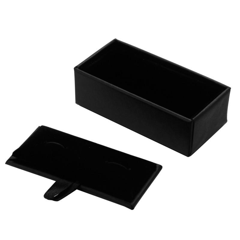 Black Rectangular Cufflink Box High-end Gift French Shirt