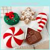 Christmas Throw Plush Pillow Cushion Garland Shape Stuffed Toy Doll Decor Xmas