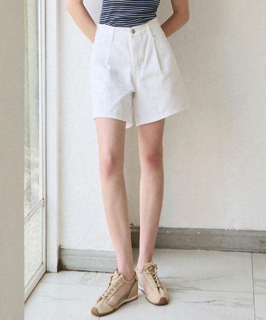 SLOWLOLLI Fade Washing Denim Half Pants_4 Colors