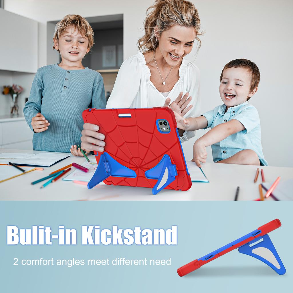 For iPad Pro 11 (2025)/11 (2024) Case Silicone+PC Kickstand Tablet Cover