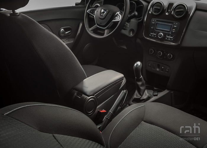 Accoudoir Central - Rati - ArmsterOE1 - Noir - Réglable - Compartiment de rangement