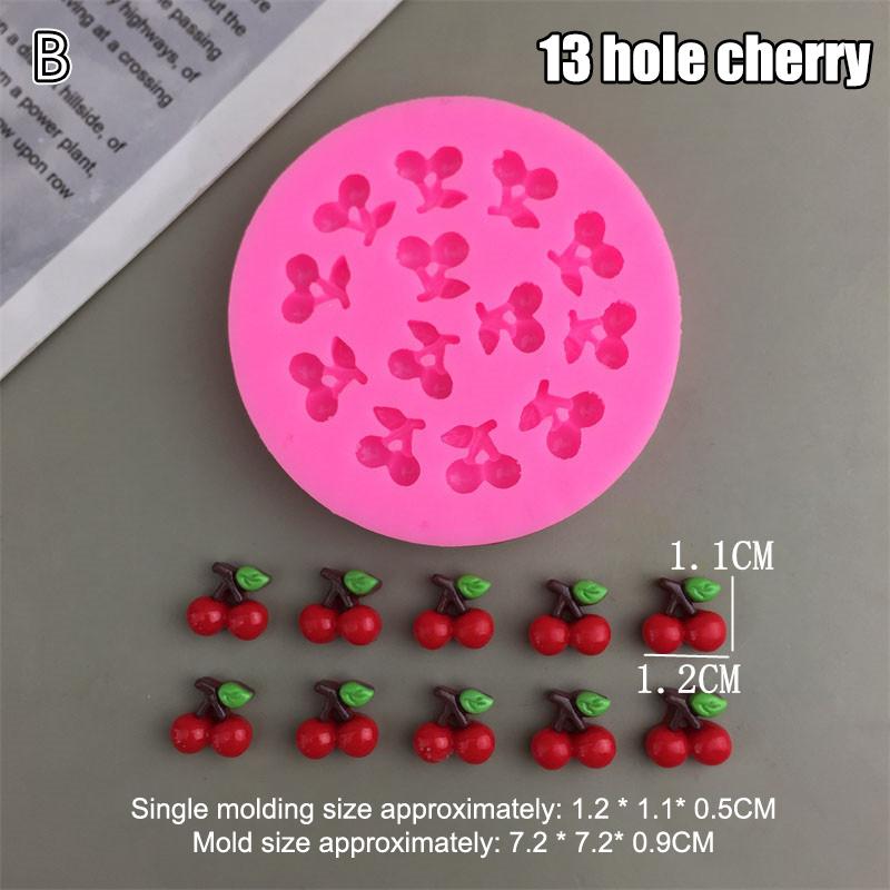 Silikonfruktformar för tårtdekoration 3D-frukt Choklad Fondant Dekorativa formar Godis Gelé Gummy Tvålform