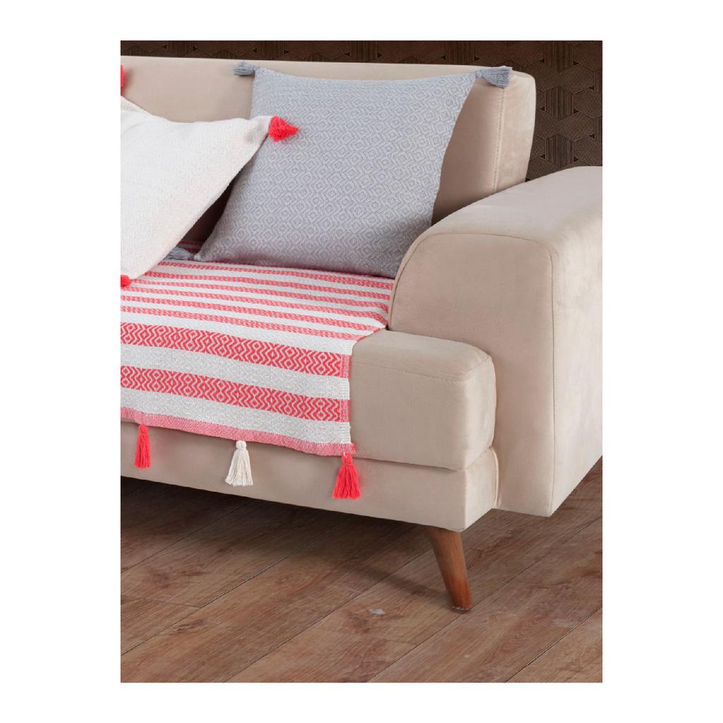 Liva Pompom Black Sofa Cover 115 X 200 Cm Sofa Divan Sofa Bed Armchair Cover Shawl With Tassels