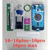 Para iPhone 16 Pro Max 16 E Tampa da Carcaça da Bateria Traseira, Placa de Ferro Pré-instalada Vidro Traseiro Magnético Para iPhone 16 Plus 16pro