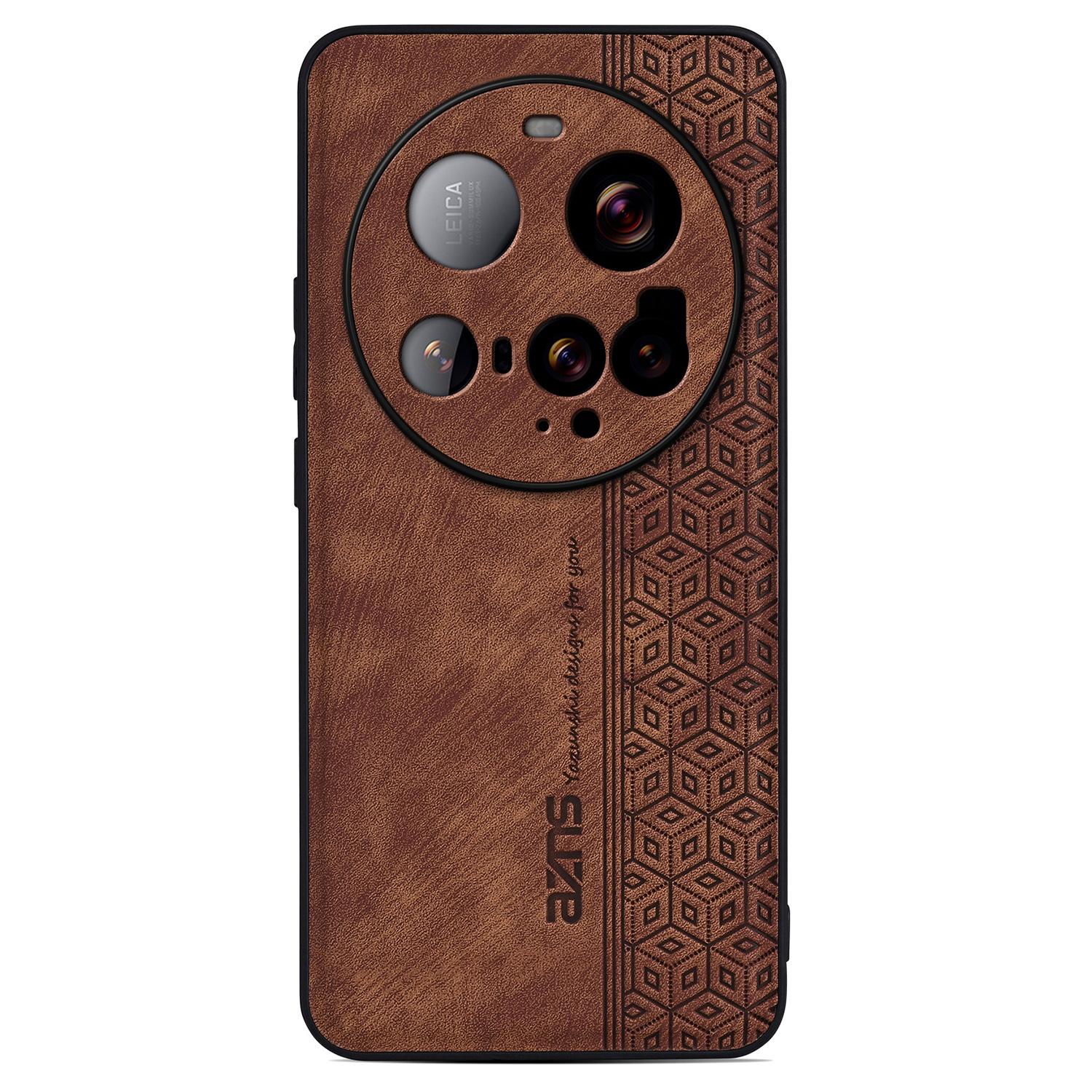 

AZNS For Xiaomi 15 Ultra Case Protective PU Leather Covered TPU Phone Shell Black