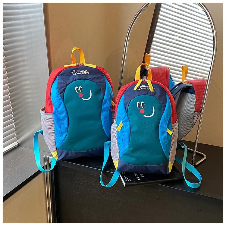 Schoolbag Dopamine Contrast Light Backpack Parent-child Sports Outdoor Mountaineering Bag Fashion Large Capacity Lightweight School Bag