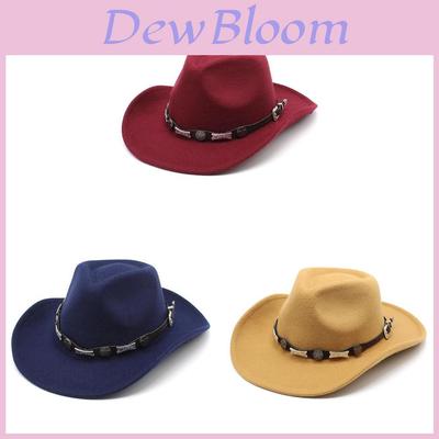 Western-Cowboyhut aus Wollfilz mit breiter Krempe für Reisen im Freien und als Geschenk für Männer und Frauen