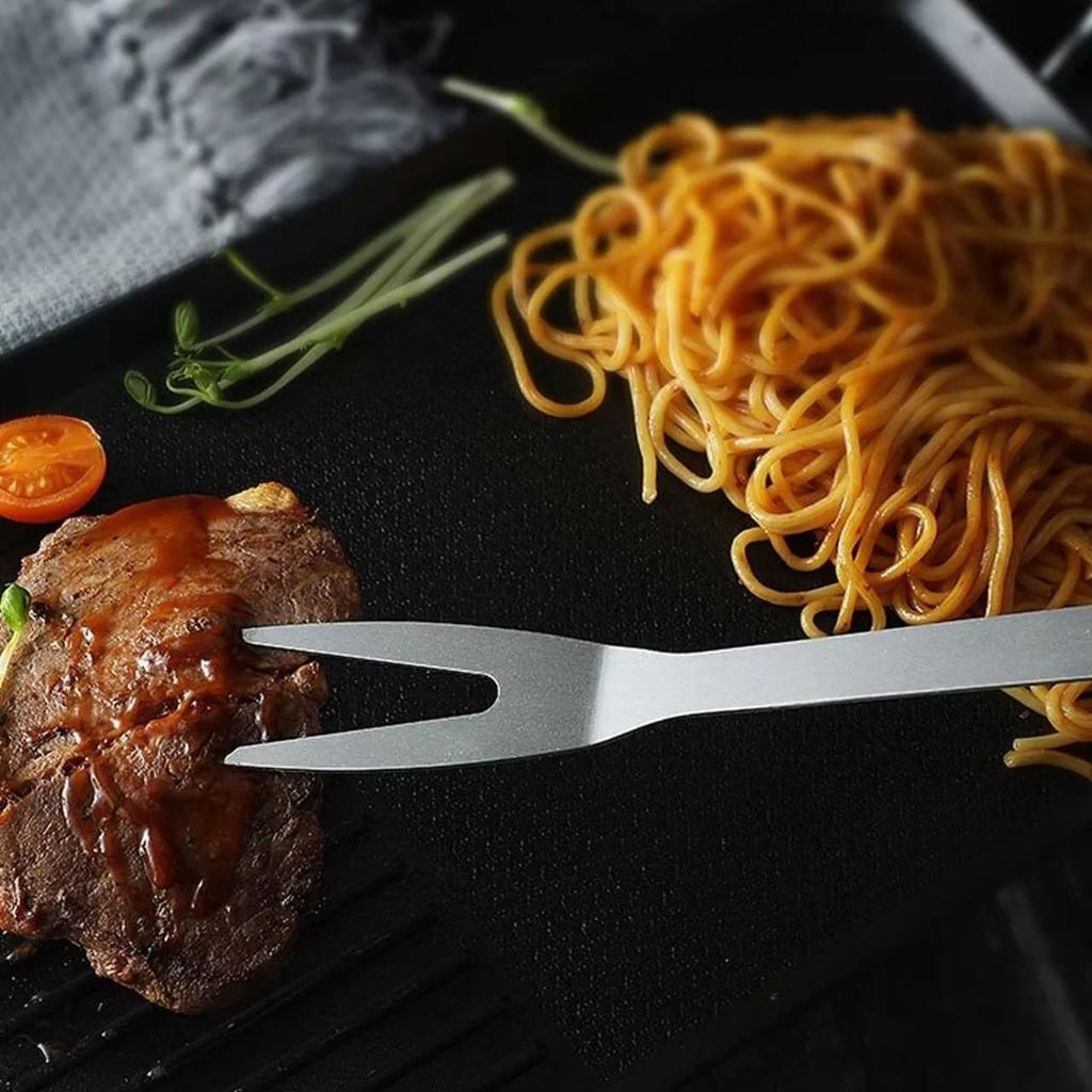 BBQ Tool Set Stainless Steel 3PC Premium Barbecue Utensils Food Turner Tong Fork