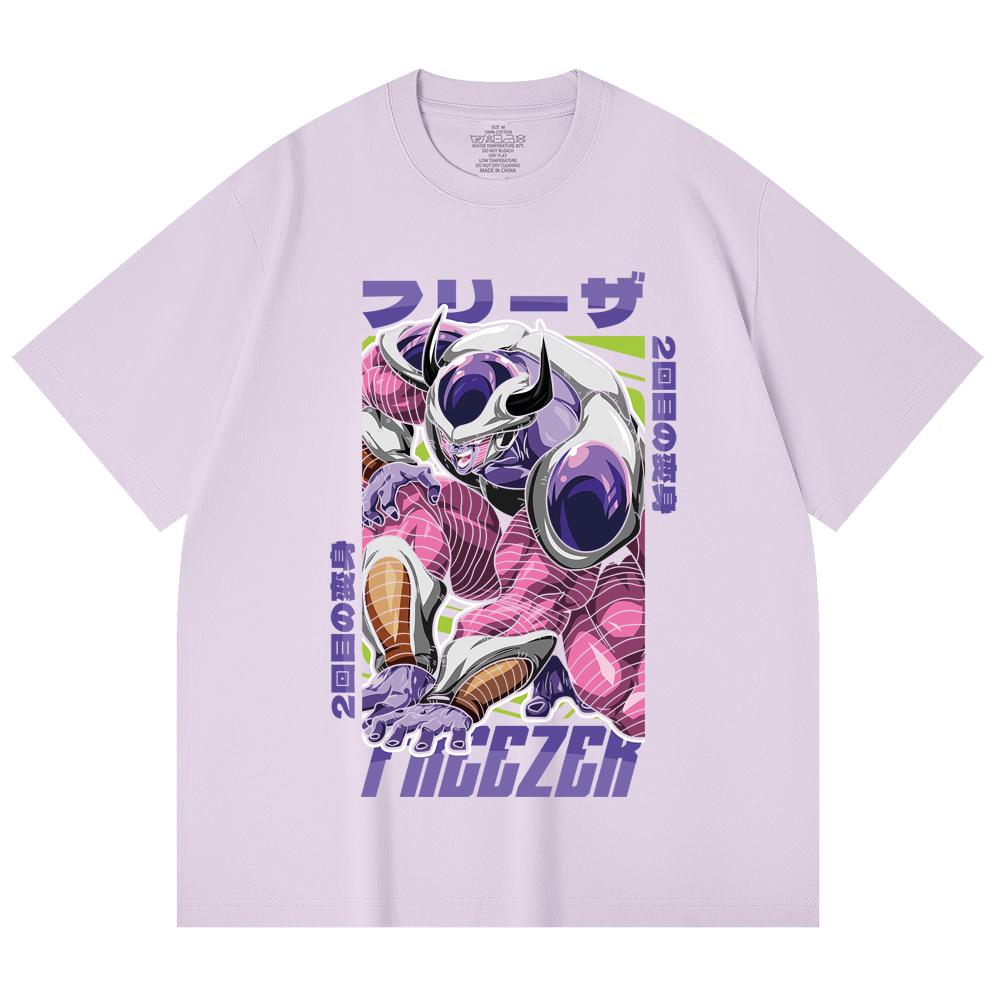 230 g/m² 100% bavlna Dragon Ball V72 Král Cold Potisk Unisex T-shirt z těžké bavlny