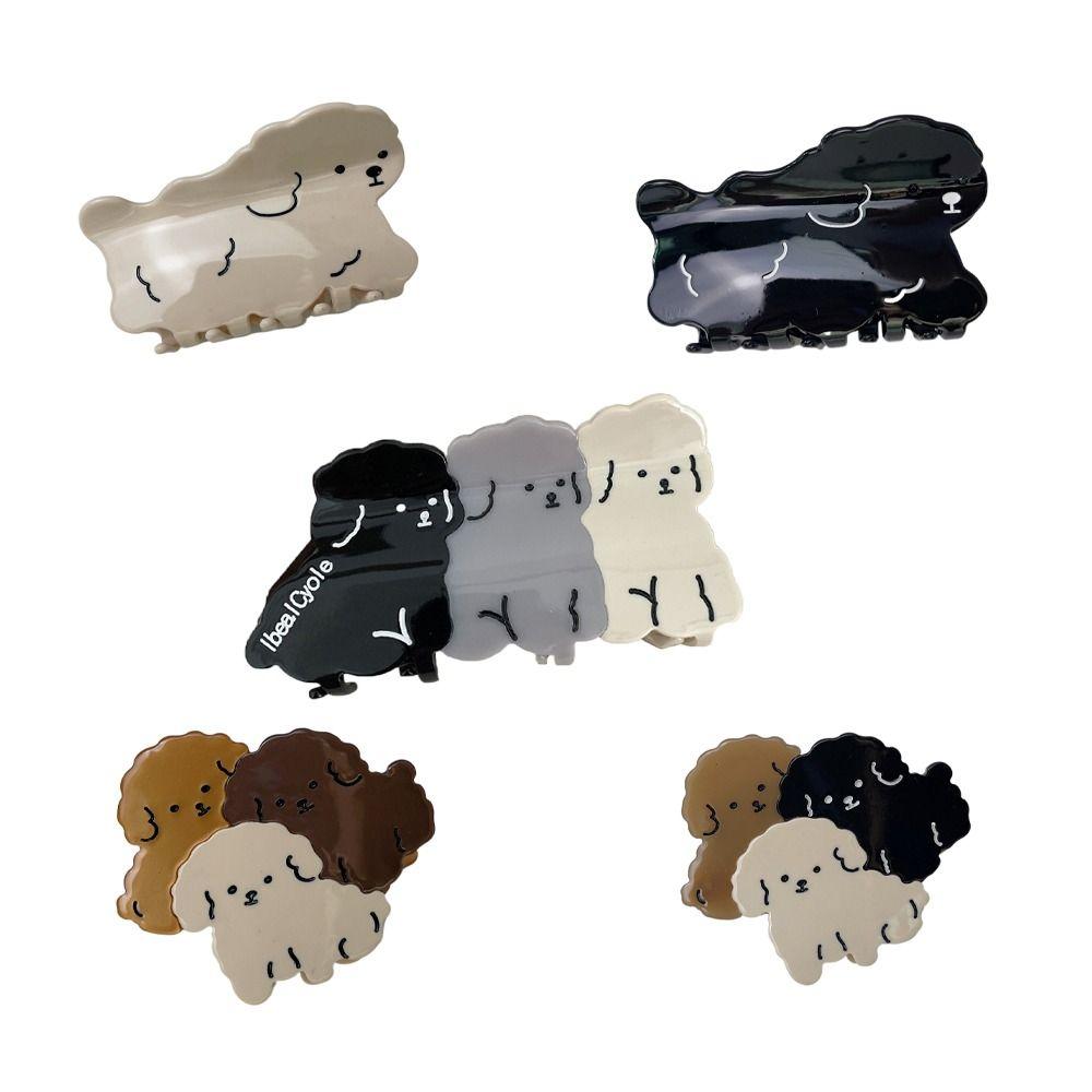 Cheap Dog Letter Ponytail Holders Animals Teddy Claw Clips for Thick