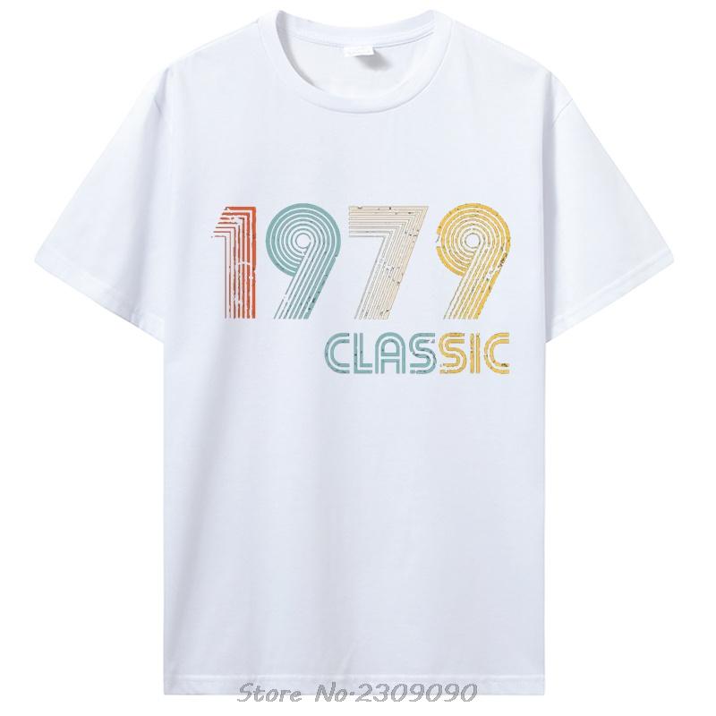 Graphic Streetwear Birthday Gifts Summer Style Cotton T-shirt Men Clothing Novelty Vintage Made In 1979 Fitness Tshirt Tees