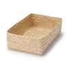 MUJI Seagrass Wickerwork Organizer 15cm W X 25cm D X 7cm 83411923 Basket, Medium, Rectangular, Approx. H,