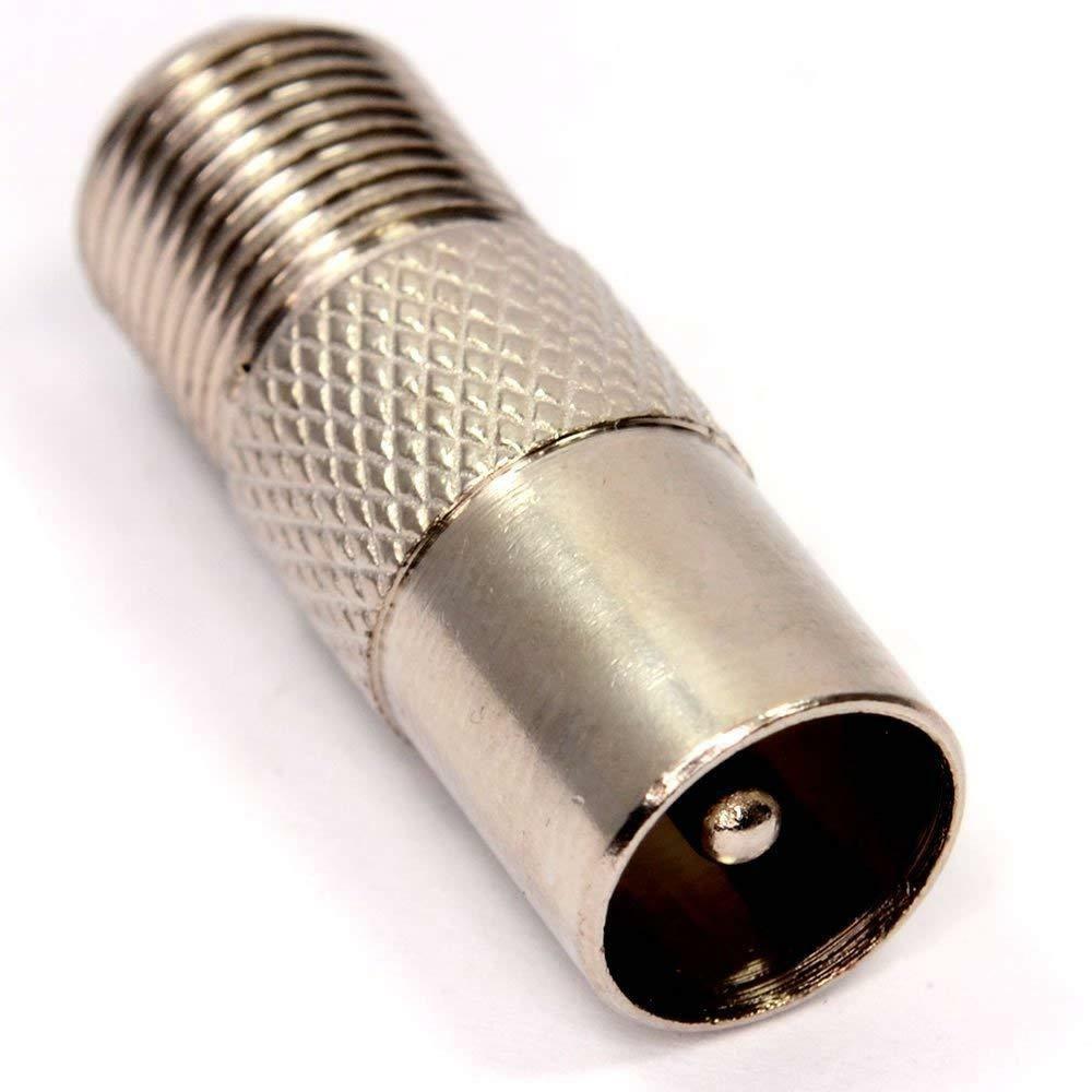 PAL 2pcs Antenna Plug Adapter RF Coax 9.5mm Converter Adaptor Connector F To RF male