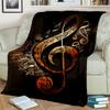 3D Colorful Musical Note Music Score Blanket,Soft Throw Blanket for Home Bedroom Bed Sofa Picnic Travel Office Cover Blanket Kid