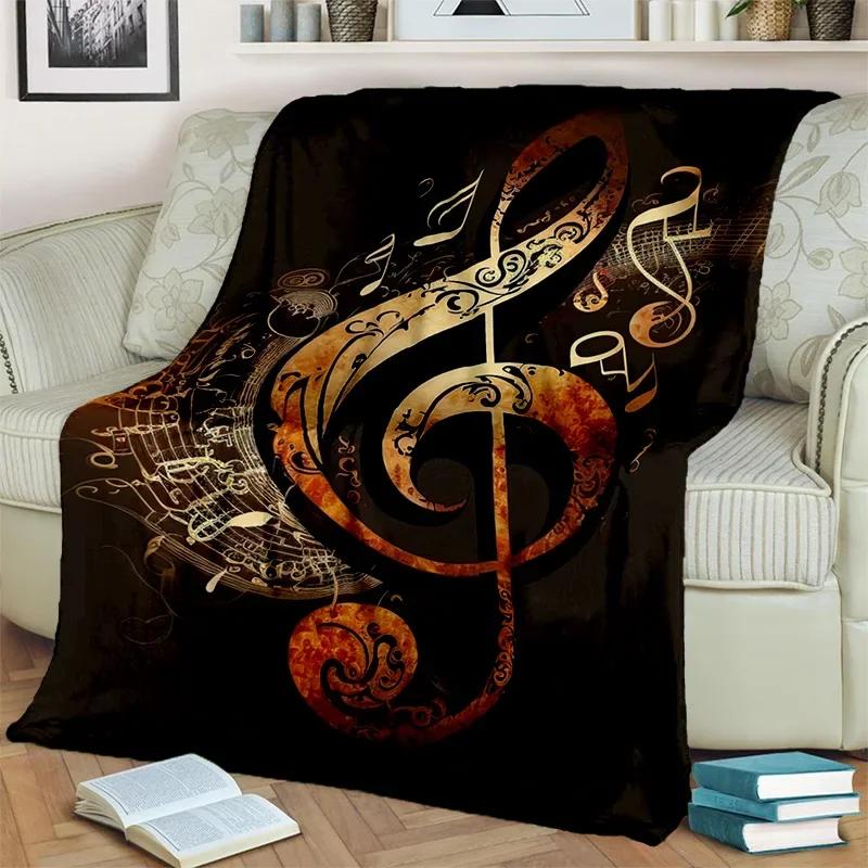 3D Colorful Musical Note Music Score Blanket,Soft Throw Blanket for Home Bedroom Bed Sofa Picnic Travel Office Cover Blanket Kid