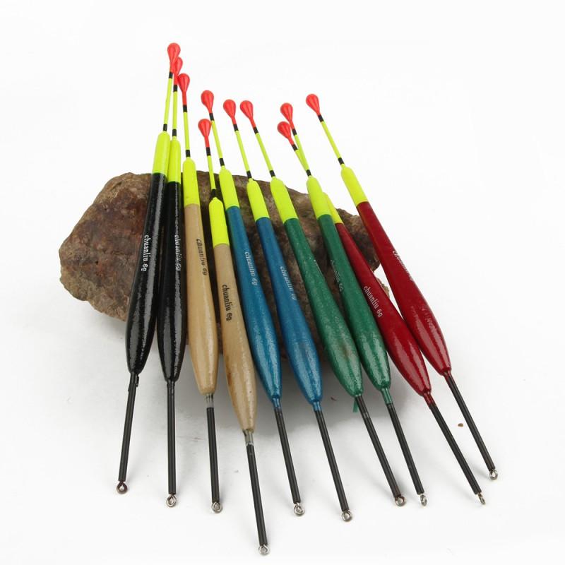 10 pièces Flotteurs de pêche en bord de mer haute visibilité Pêche à la roche Bois de balsa Poids 6g